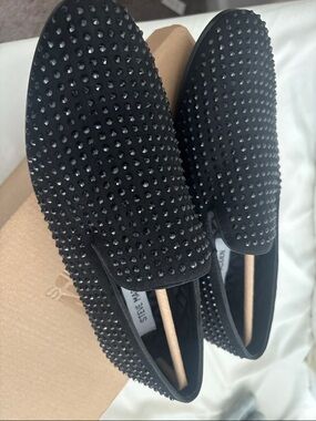 Steve Madden Black Studded Slip-On Sneakers